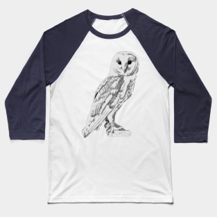 Barn Owl drawing Baseball T-Shirt
